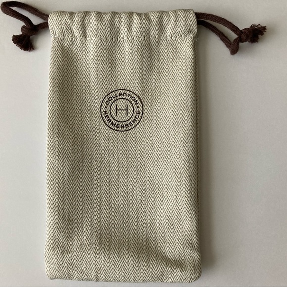 Hermes Empty Fabric Pouch Beige Drawstring Bag 7" x 4" - Picture 1 of 1